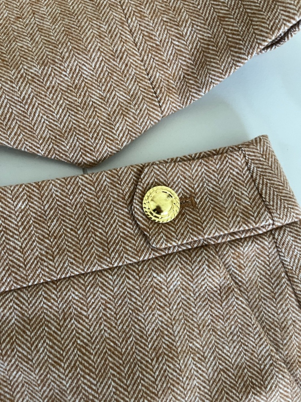 J Crew Two-Piece Brown Tweed Vest & Skirt Set - Picture 5 of 12